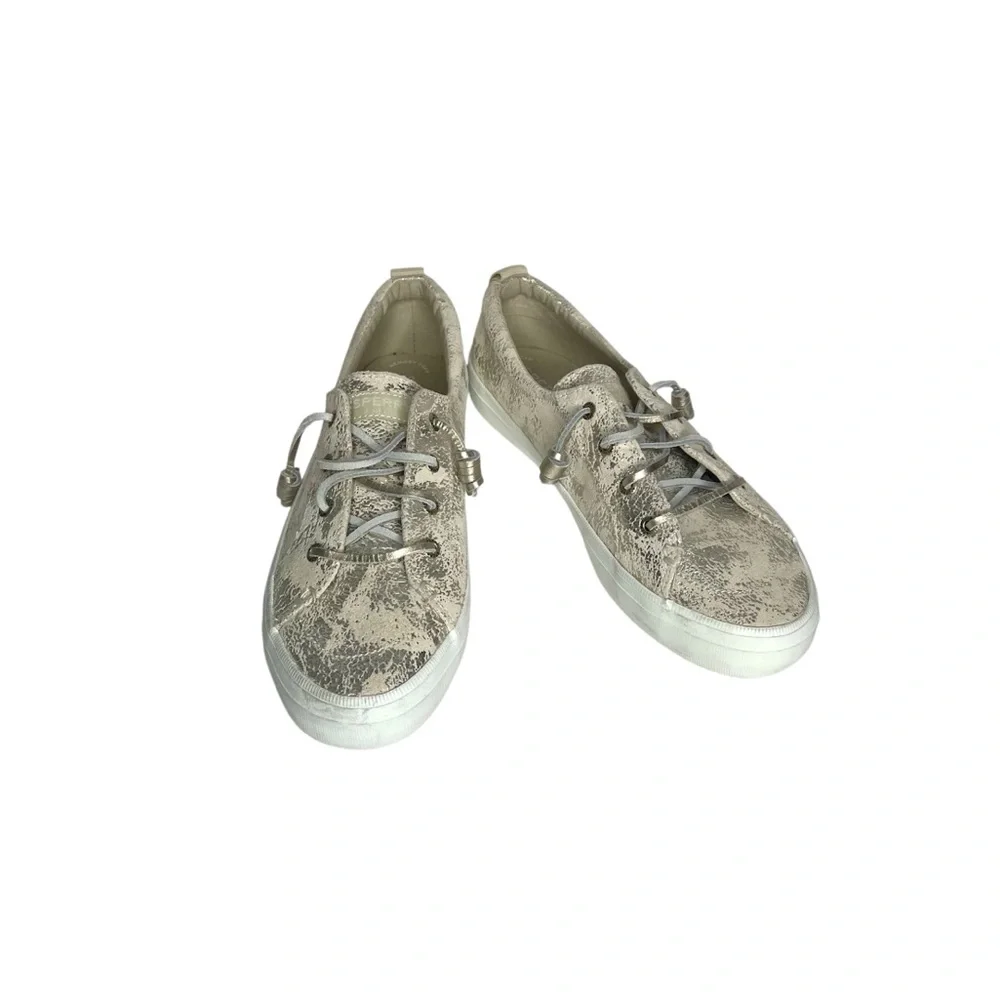 SPERRY Women's Metallic Leather Sneaker size 8 - Picture 2 of 8